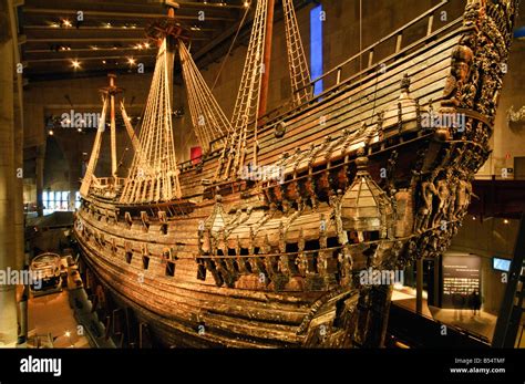 17th Century Warship Vasa On Show At Vasamuseet Vasa Museum In Stock