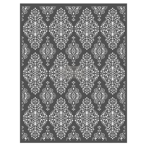 Redesign Décor Stencils® French Damask 22″x 28″ Redesign With Prima