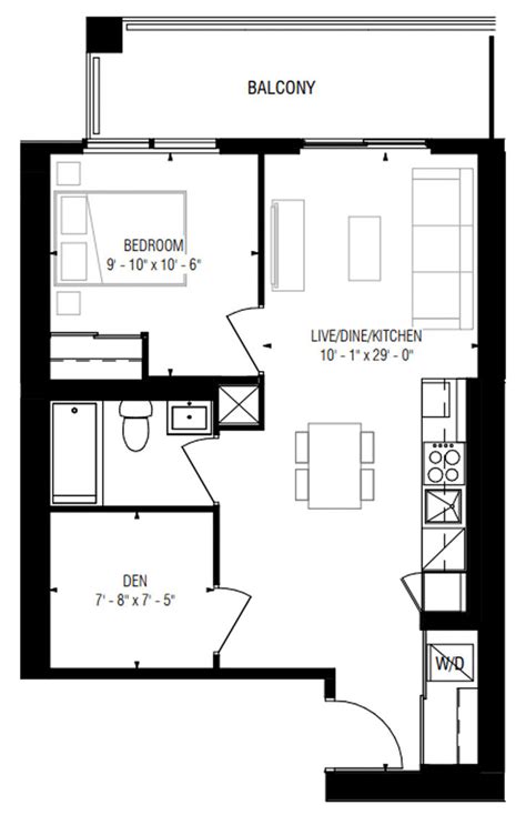 Transit City 3 East Condos By Centrecourt Suite 807 Floorplan 1 Bed