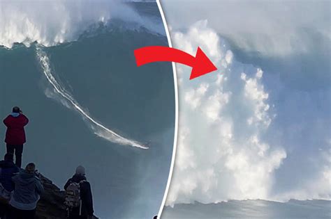 German Surfer Rides Insanely Huge Wave In Terrifying Clip Daily Star