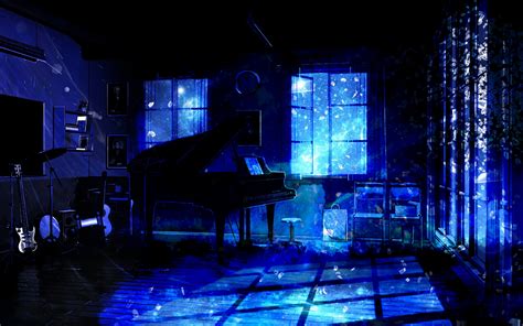Download Music Room Piano Anime Original Dark Wallpaper By Julial56