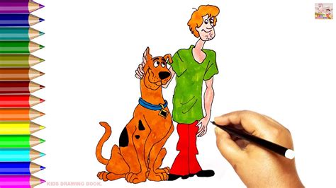 How To Draw Scooby Doo And Shaggy Cartoon Step By Step Kids Drawing