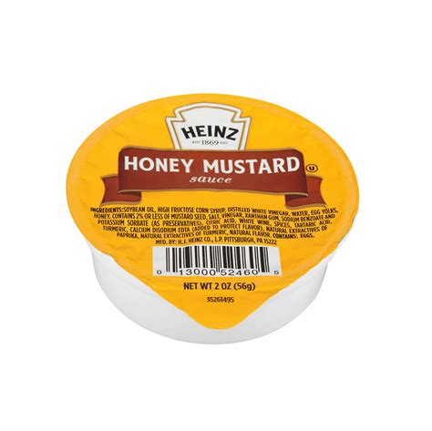 Heinz Honey Mustard Sauce Cups 2 Oz 60 Ct Sauceandtoss
