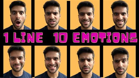 1 Line 10 Different Emotions Acting Youtube