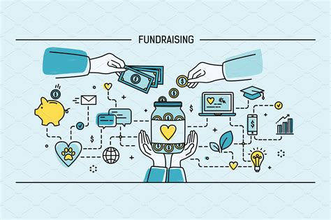 Fundraising Banner Finance Illustrations Creative Market