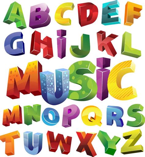 Colorful 3d Alphabet Graphic 7548 Free Eps Download 4 Vector