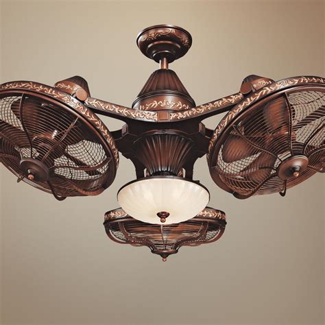 50 unique ceiling fans that help you underscore any style you choose. 38" Esquire Rich Bronze Finish 3-Head Ceiling Fan ...