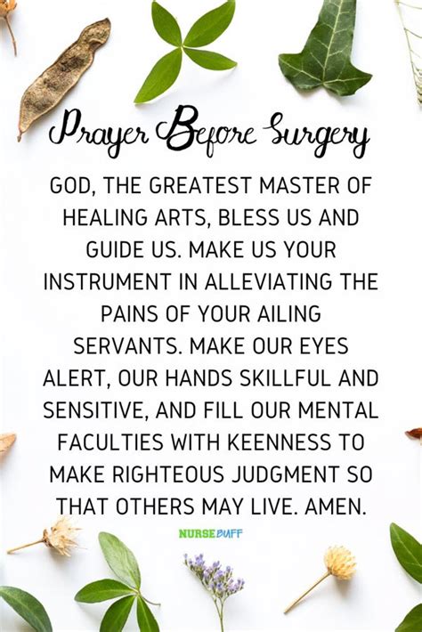 20 Short But Effective Prayers For Surgery Nursebuff