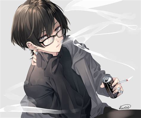 On Twitter Dark Anime Guys Anime Anime Glasses Boy
