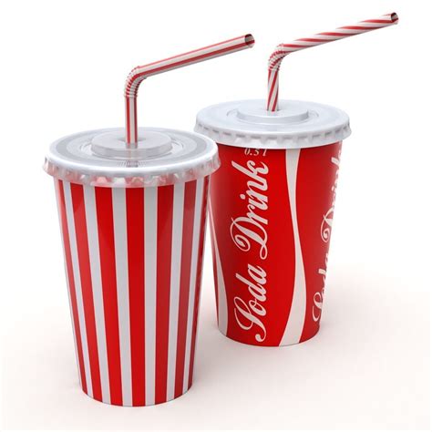 Drink Cup With Straw 3d Model Cgtrader