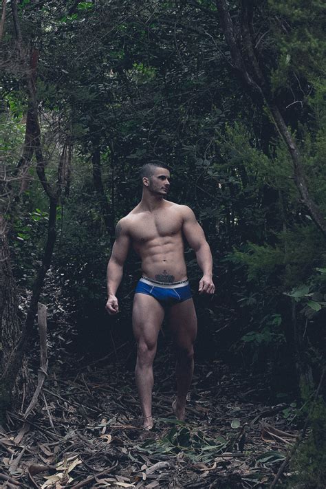 Man Candy Spanish Fitness Model Posing Naked In Woods
