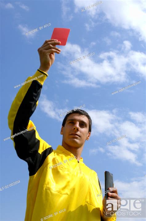 Referee Showing Red Card Stock Photo Picture And Royalty Free Image