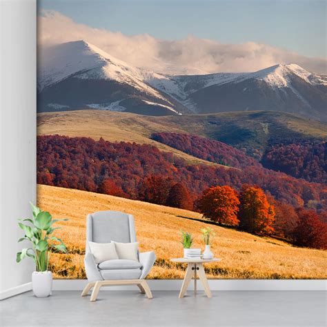 Autumn And Nature Landscape Carpathian Mountains Wall Mural