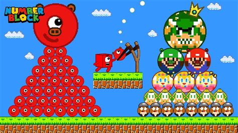 Numberblocks Play Angry Bird In Super Mario Bros Minigame In Nintendo