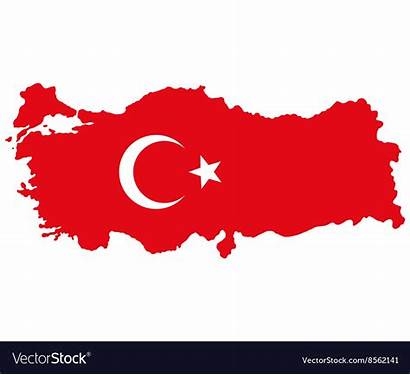 Turkey Flag Turkish Map Vector Vectorstock Royalty