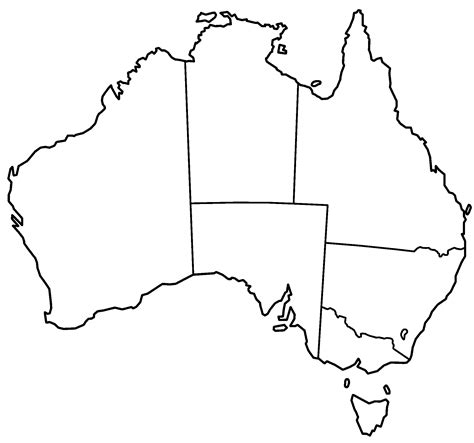 Australia States Blank •