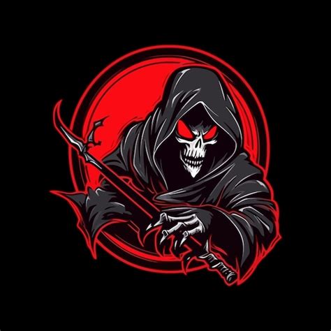 Premium Vector Esport Style Logo Design Grim Reaper Vector Illustration