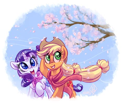 Rarity And Applejack I Love The Chemistry Between Rarity And Applejack