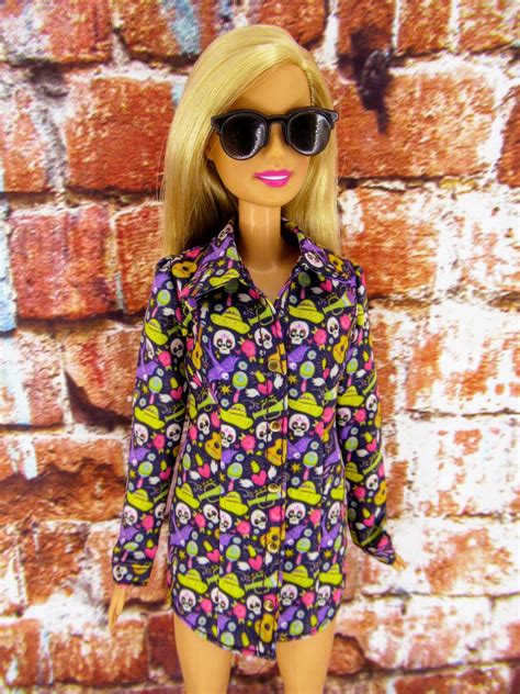Barbie Clothes Doll Clothes Short Sexy Shirt Dress For Etsy