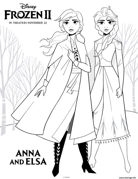 Imprimer gratuitement sur le site. Coloriage Frozen 2 Anna And Elsa Dessin La Reine Des ...
