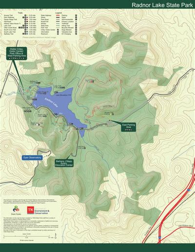 Radnor Lake State Park Map By Tennessee State Parks Avenza Maps