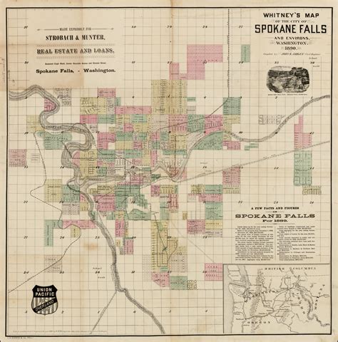 Spokane Washington Map, Topografische Karte Spokane Hohe Relief - The