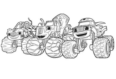 Blaze And The Monster Machines Coloring Pages Free Coloring Sheets