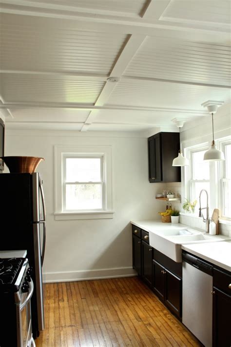 Those kitchen ceiling ideas depend on your kitchen ceiling height and style. Rehab Diaries: DIY Beadboard Ceilings, Before and After ...