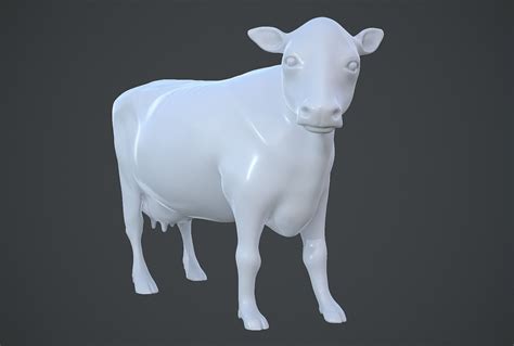 Realistic Cow 3d Model 3d Printable Cgtrader
