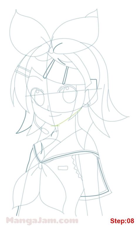 How To Draw Rin Kagamine From Vocaloid Drawings Vocaloid Draw