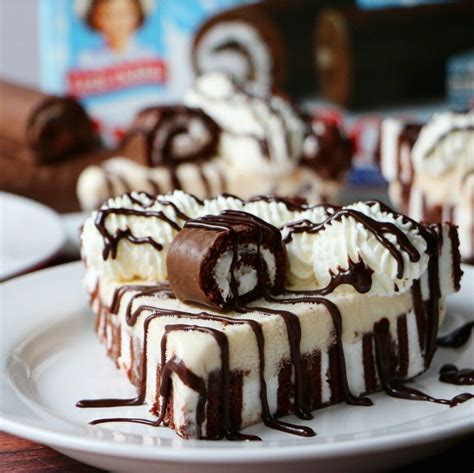 Swiss Rolls Ice Cream Fudge OH MY Cake Roll Desserts Dessert