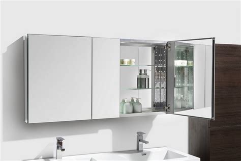 wide mirrored bathroom medicine cabinet