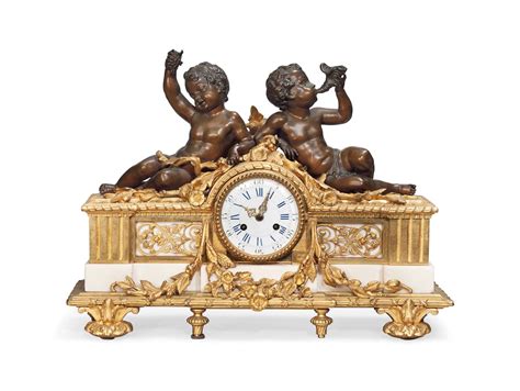 A Napoleon Iii Gilt Bronze And Marble Mantel Clock By DeniÉre Paris