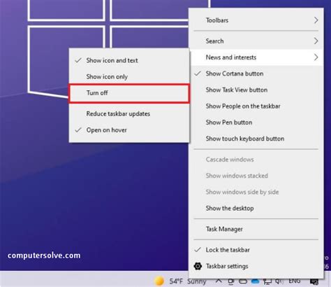How To Remove News And Interests On The Taskbar
