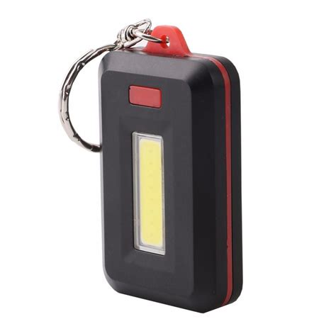 Mini Led Cob Keychain Flashlight 3 Modes Key Chain Portable Keyring