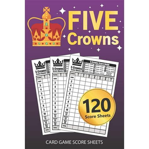 Five Crowns Card Game Score Sheets Pocket Size Personal Score Sheets