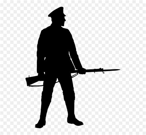 Silhouette Of A Soldier Ww1 Hd Png Download Vhv