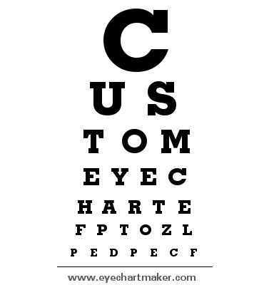Custom Eye Chart Maker Chart Maker Eye Chart Custom Eyes