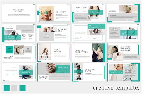 A colorful and creative powerpoint template for making presentations for creative brands and freelancers. Moonlight Creative Powerpoint - Free Design Resources