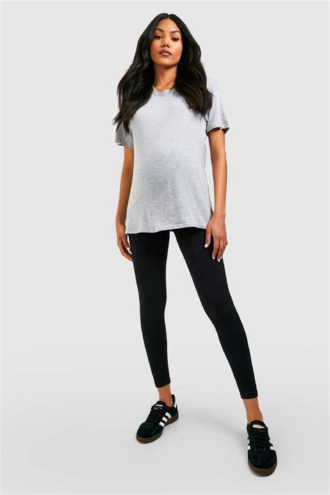 maternity leggings over the bump leggings boohoo uk