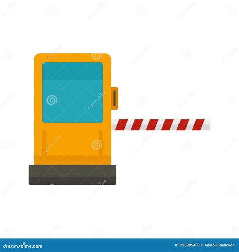 Toll Road Gate Icon Flat Isolated Vector Stock Vector Illustration Of