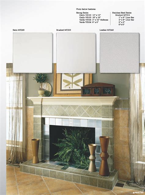 Computer aided design and advanced laser cutting machinery are used to create seamless panels to preserve the clean lines of the design. Stainless Steel | Fireplace tile, Tile around fireplace ...