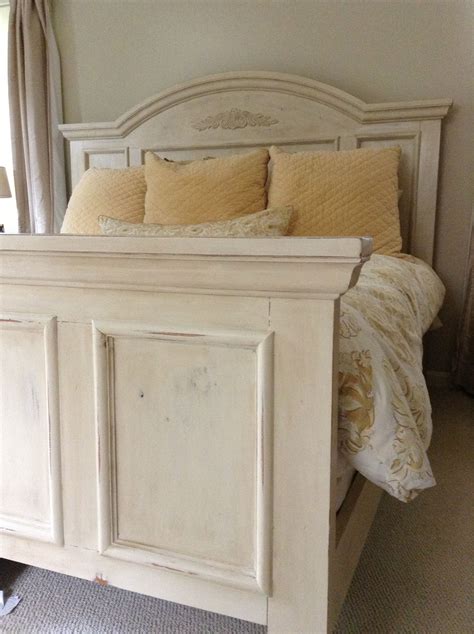 Bed Painted With Annie Sloan Old Ocre Chalk Paint Distressed And