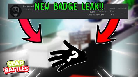 New Repressed Memories Badge Leak Secret Glove Roblox Slap Battles Youtube