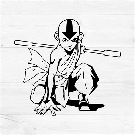 The Last Airbender Aang Svg Avatar Svg Cricut And Etsy
