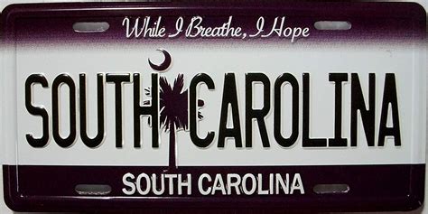 South Carolina State License Plate Novelty Fridge Magnet