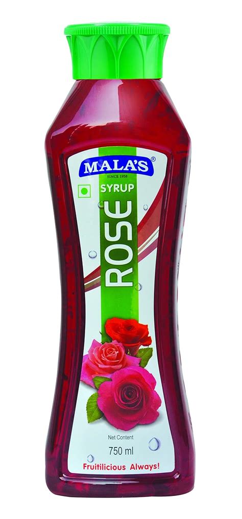 Malas Mala Rose Syrup 750ml Bottle 750 G Grocery