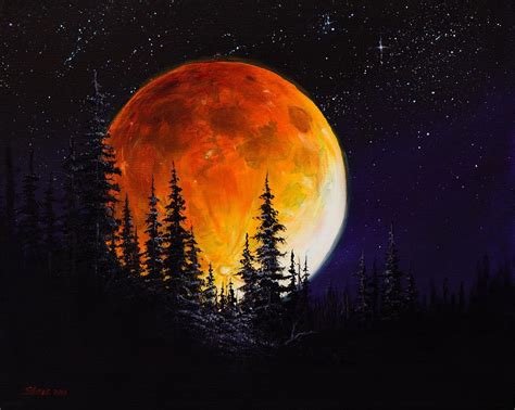Full Moon Painting Ettenmoors Moon By C Steele Blah Painting