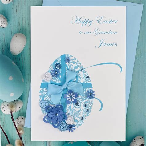 Handmade Babies Easter Card Personalised Easter Cardspink And Posh