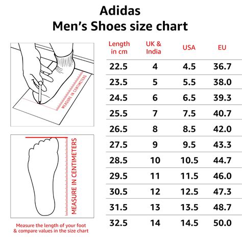 Adidas Shoe Size Chart India Ubicaciondepersonascdmxgobmx